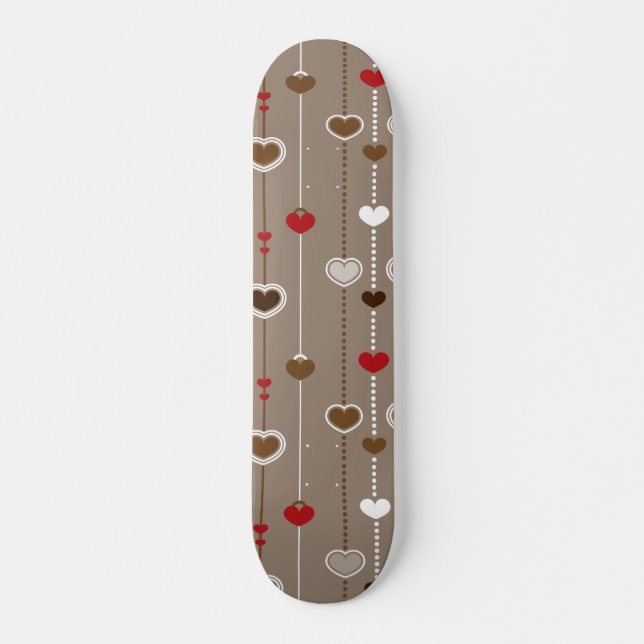 Skateboard Motif Cœurs 29 (Devant)