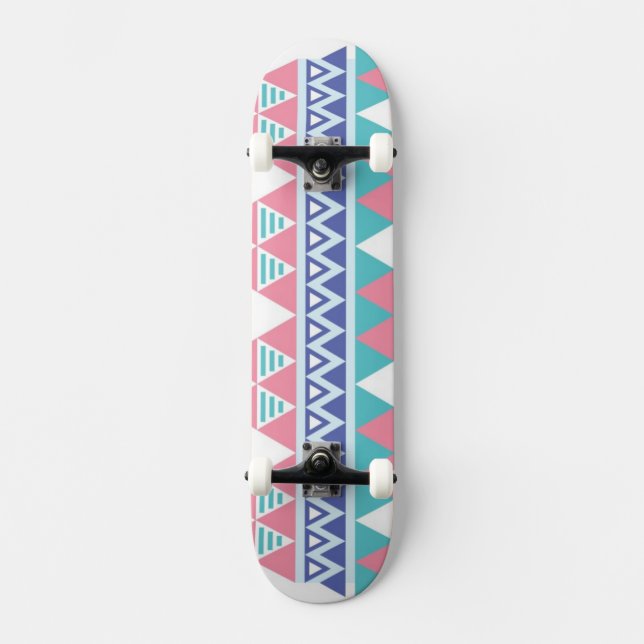 Skateboard Motif coloré aztèque tribal (Recto)