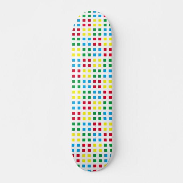 Skateboard Motif coloré de géométrie (Devant)