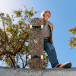 Skateboard Motif coloré Herringbone Chevron | Monogramme<br><div class="desc">Vous rêvez de créer votre propre skateboard personnalisé ? Doté d'un beau motif en sanglier avec de grandes initiales typographiques dans une police classique et votre nom ci-dessous. Enfin, vous pouvez faire un skateboard extraordinaire avec le design exact que vous voulez sur lui. Exprimez-vous . Amuse-toi bien ! Ils font des...</div>