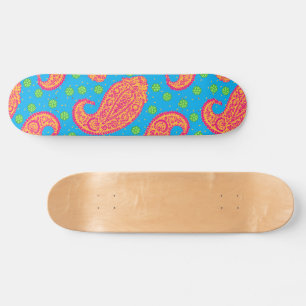 Skateboard Motif coloré Paisley