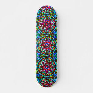 Skateboard Motif cool Mandala Dot Art Deck