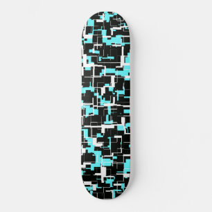 Skateboard Motif cool tendance noir blanc bleu