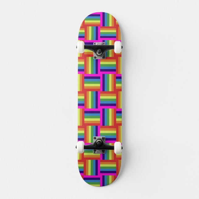 Skateboard Motif couleur arc-en-ciel (Recto)