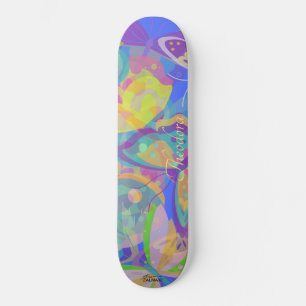Skateboard Motif couleur papillon or chic