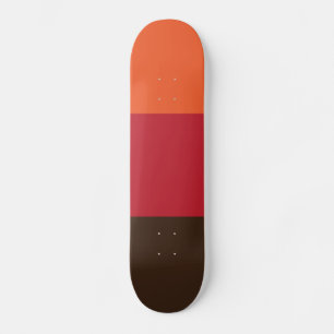 Skateboard motif couleur Vintage les années 70 rétro 3 bandes