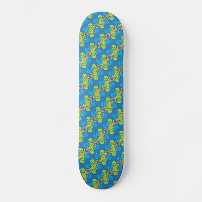 Skateboard Motif Crânes et Os (Recto)