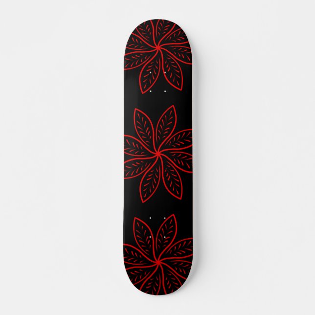 Skateboard Motif criminel sur noir (Devant)
