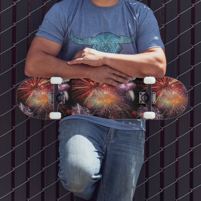 Skateboard Motif d'affichage couleur Fireworks (Extérieur 3)