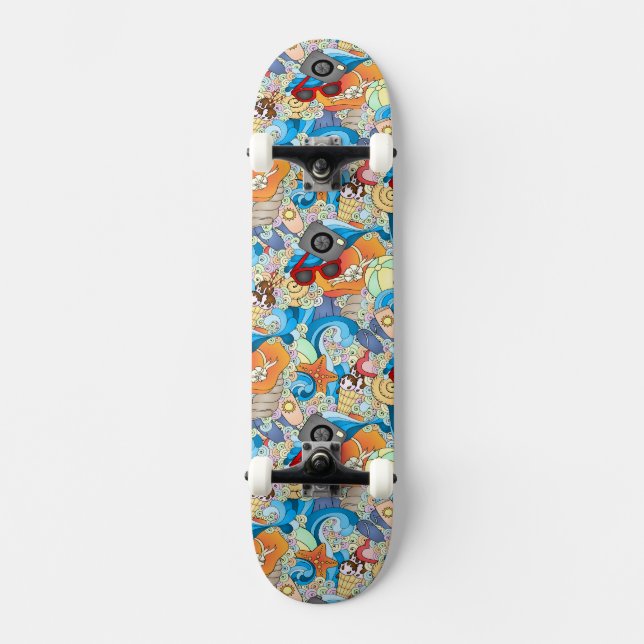 Skateboard Motif d'amusement d'été (Recto)