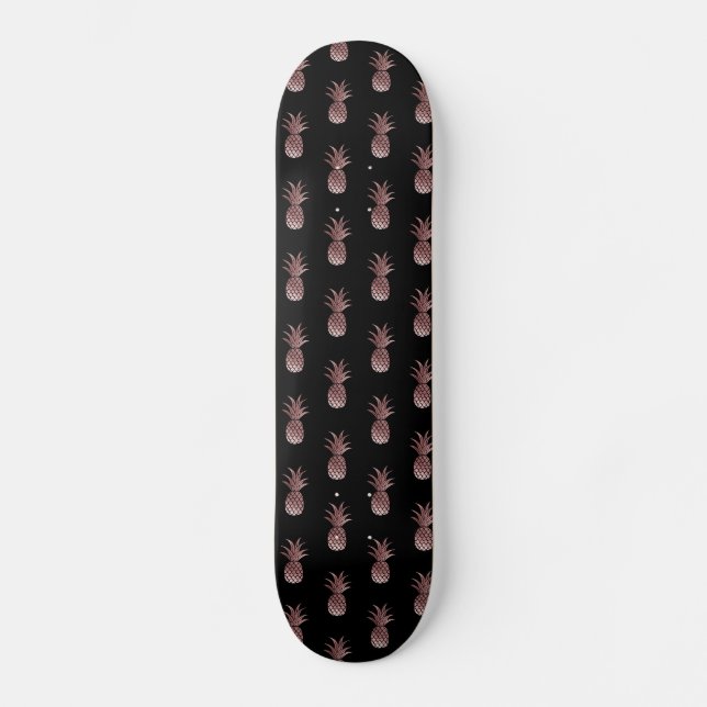 Skateboard Motif d'ananas Faux Rose Gold Foil (Recto)