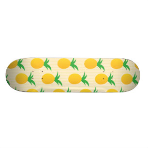 Skateboard Motif d'ananas jaune vif