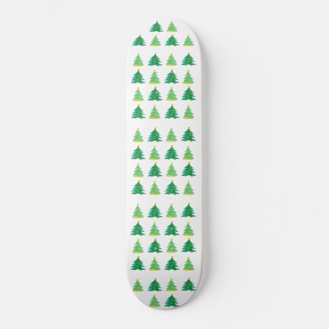 Skateboard Motif d'arbre de Noël (Recto)