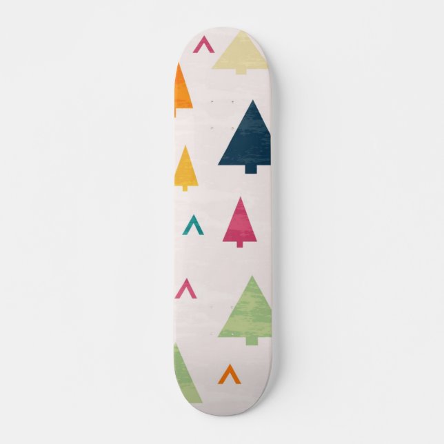 Skateboard motif d'arbre de Noël (Devant)