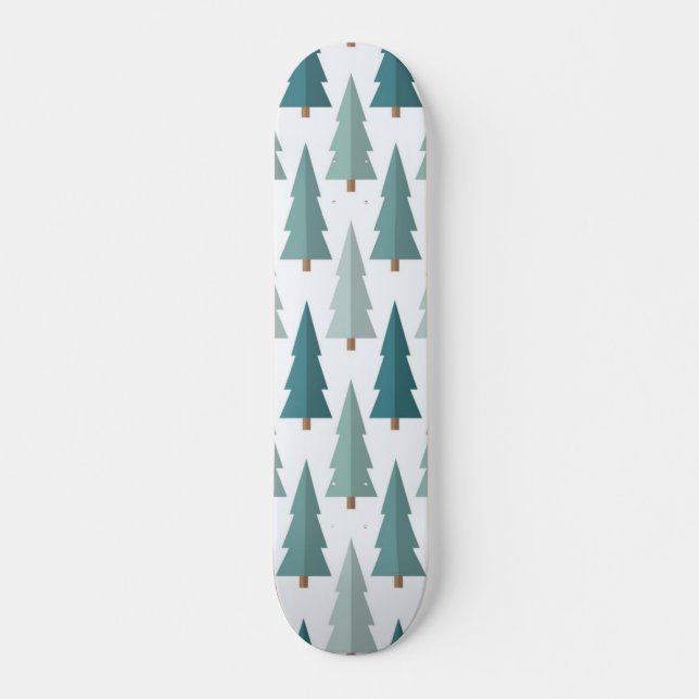 Skateboard Motif d'arbre de Noël (Devant)