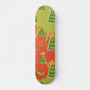 Skateboard Motif d'arbre de Noël