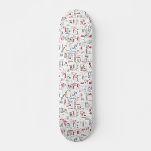Skateboard Motif d'art abstrait de hanche de Portland-Cool (Devant)