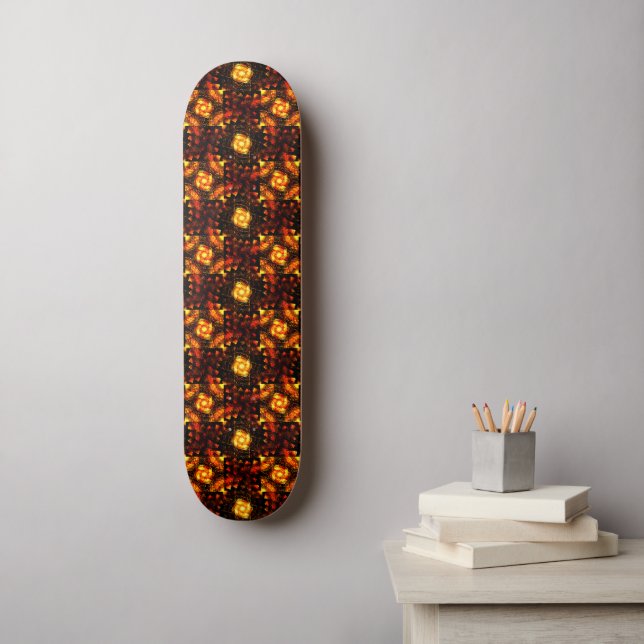 Skateboard Motif d'art abstrait élégant boho moderne or #506 (Art mural)