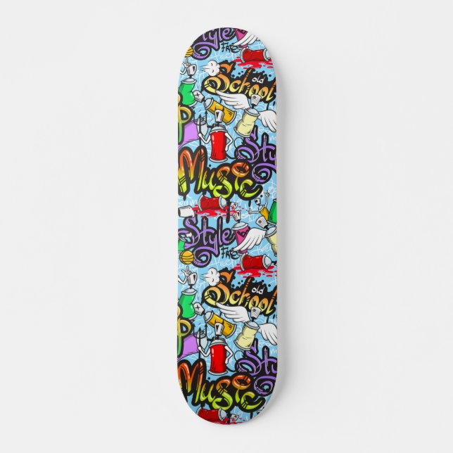 Skateboard Motif d'art graffiti tendance  (Devant)