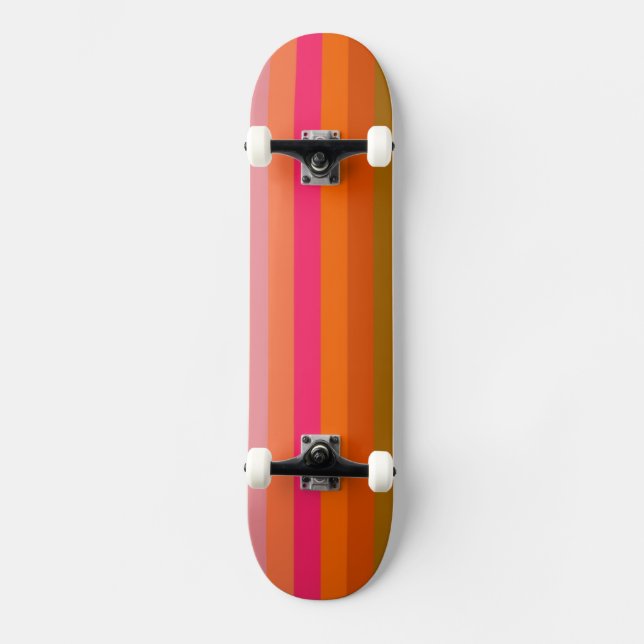 Skateboard Motif de bande couleur rétro 11 (Recto)