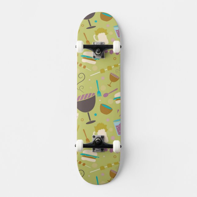 Skateboard Motif de barbecue (Recto)
