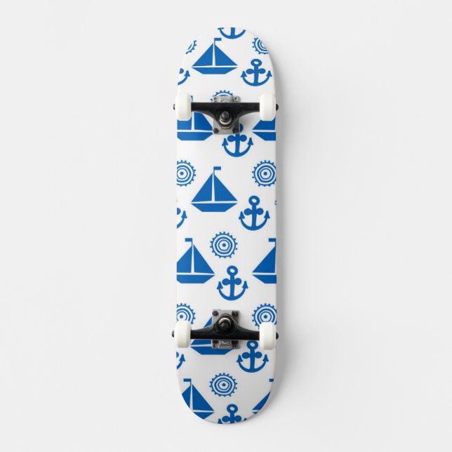 Skateboard Motif de bateau à voile de bande dessinée (Recto)