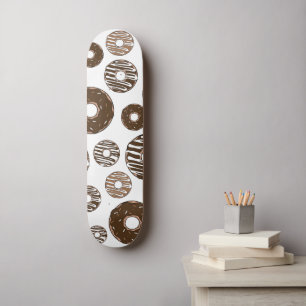 Skateboard Motif de beignes, beignets de chocolat, beignets d