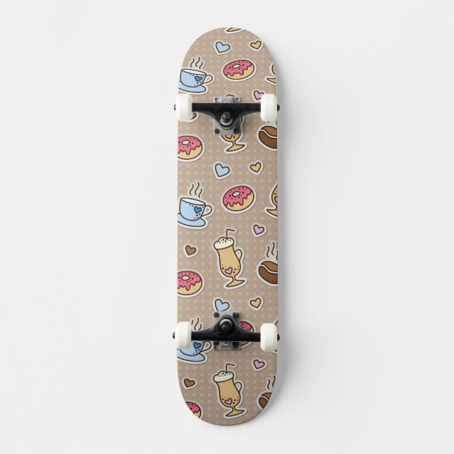 Skateboard Motif de café (Recto)