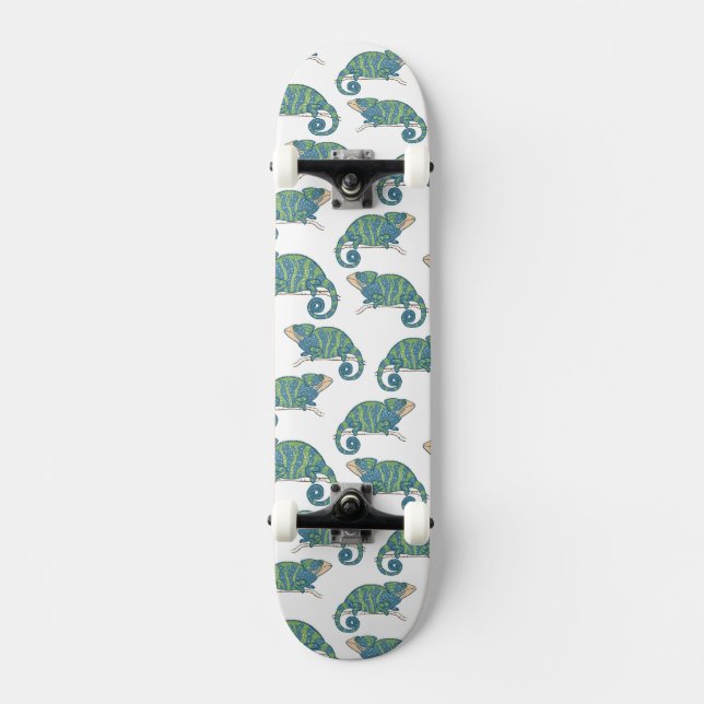 Skateboard Motif de caméléon (Recto)