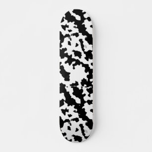 Skateboard Motif de camouflage Abstrait noir et blanc