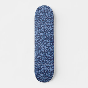 Skateboard Motif de Camouflage militaire bleu