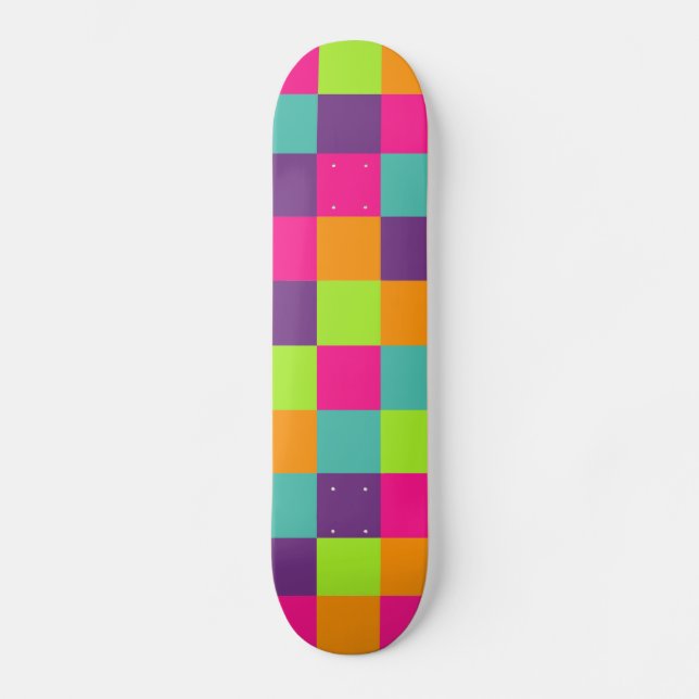 Skateboard Motif de carrés (Recto)
