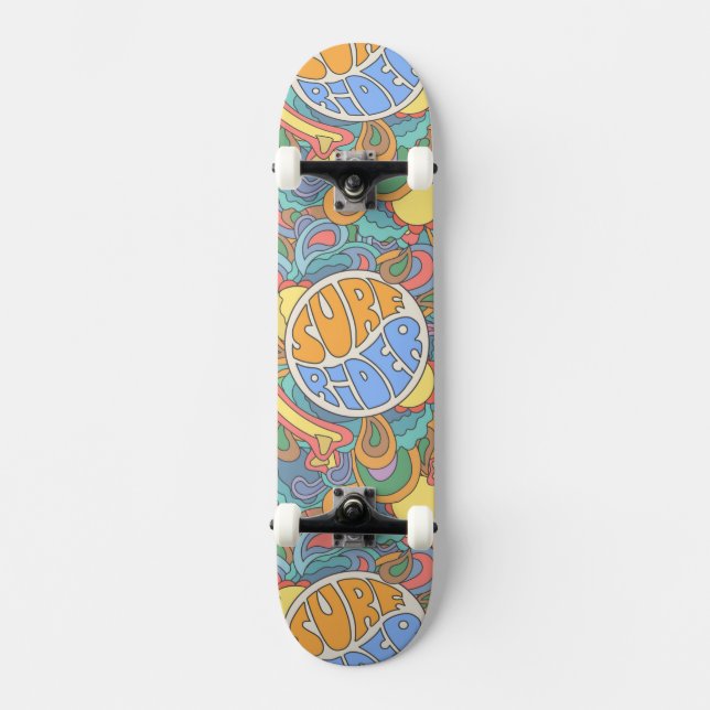 Skateboard Motif de cavalier de surf (Recto)
