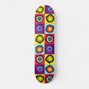 Skateboard Motif de cercles colorés