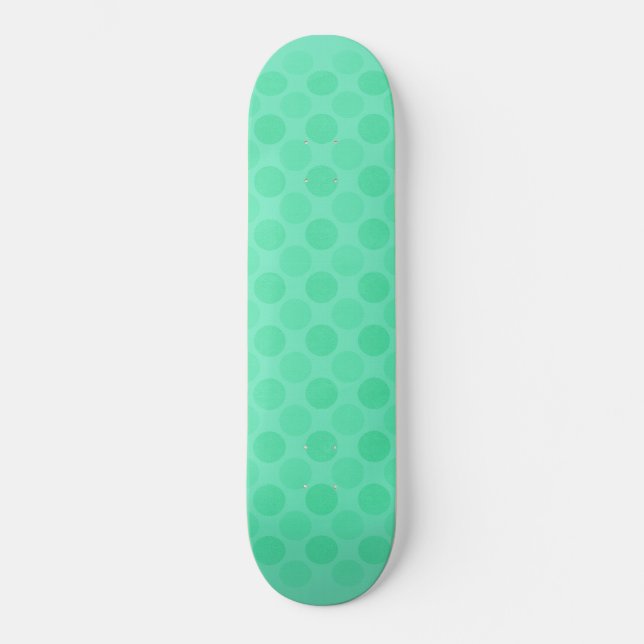 Skateboard Motif de cercles verts rétrogrades (Recto)