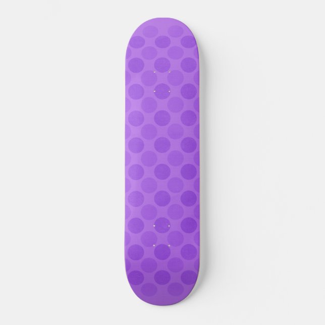 Skateboard Motif de cercles violets défraîchi (Recto)
