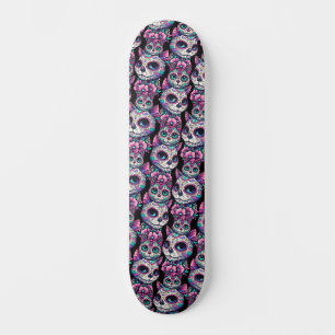 Skateboard Motif de chat crâne sucre
