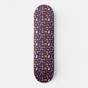 Skateboard motif de chat mignon violet pour amoureux de les c