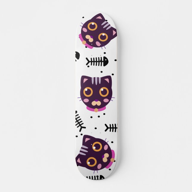 Skateboard Motif de chats mignons (Devant)