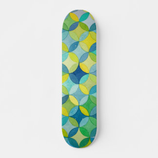 Skateboard Motif de chevauchement de cercle à l'aquarelle per