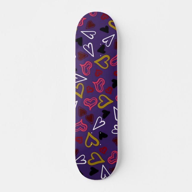 Skateboard Motif de coeur 32 (Devant)