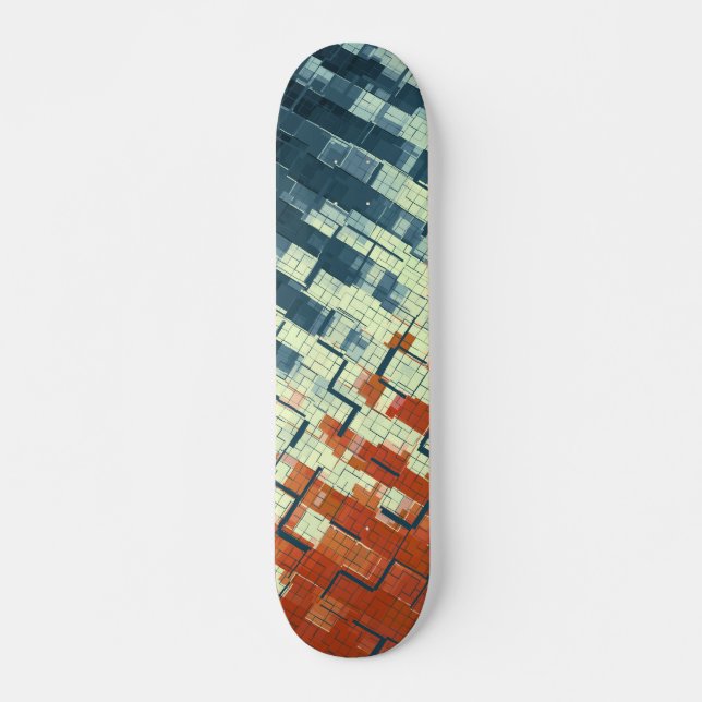 Skateboard Motif de COOL de la marine jaune orange (Devant)