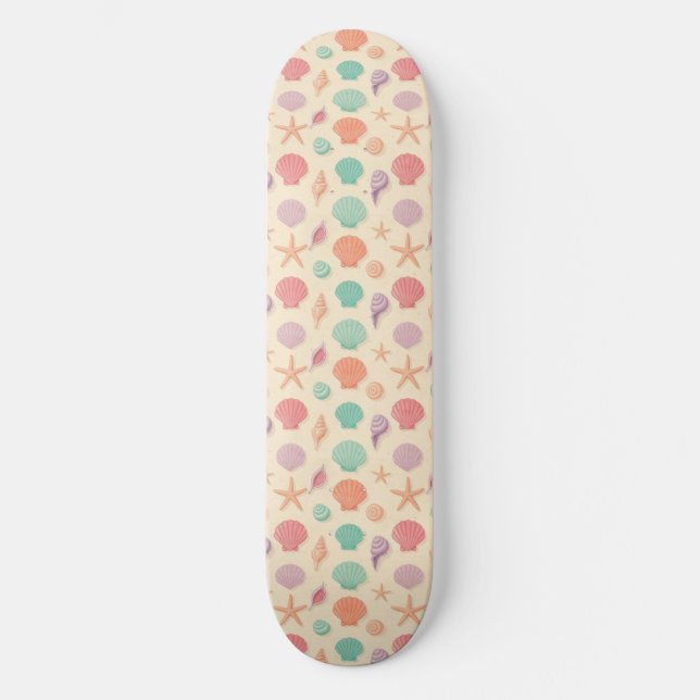 Skateboard Motif de coquillage côtier (Recto)