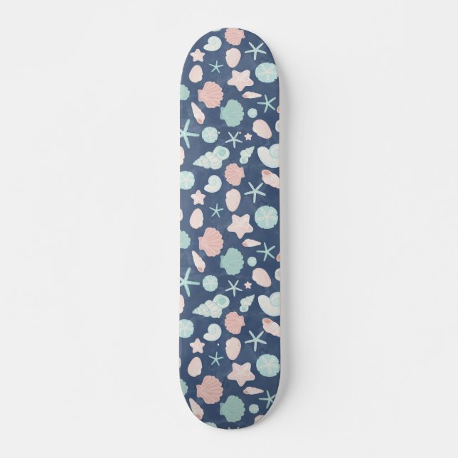 Skateboard motif de coquillages (Devant)
