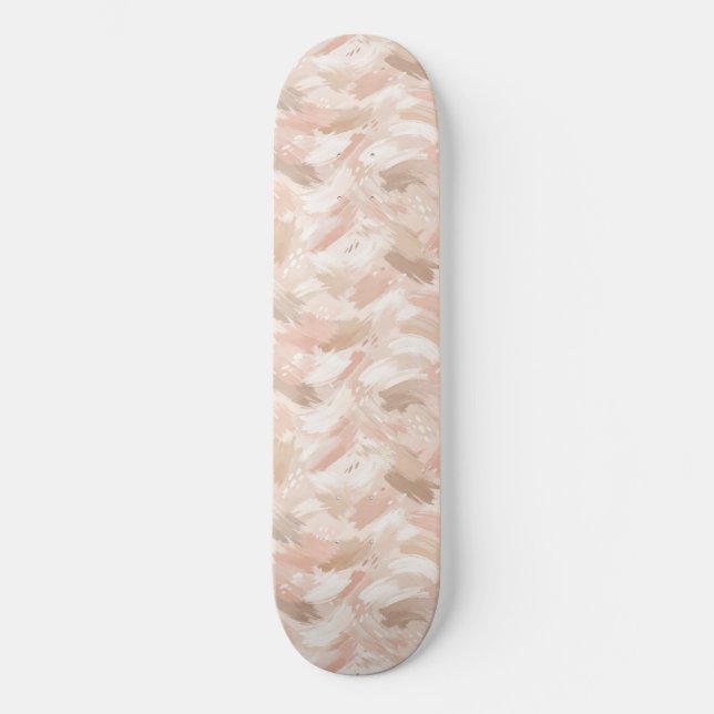 Skateboard Motif de coup de pinceau abstrait (Recto)