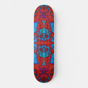 Skateboard Motif de crâne kaléidoscope psychédélique