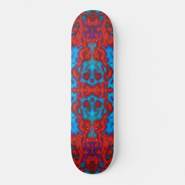 Skateboard Motif de crâne kaléidoscope psychédélique (Recto)