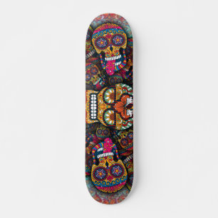 Skateboard Motif de crânes de sucre