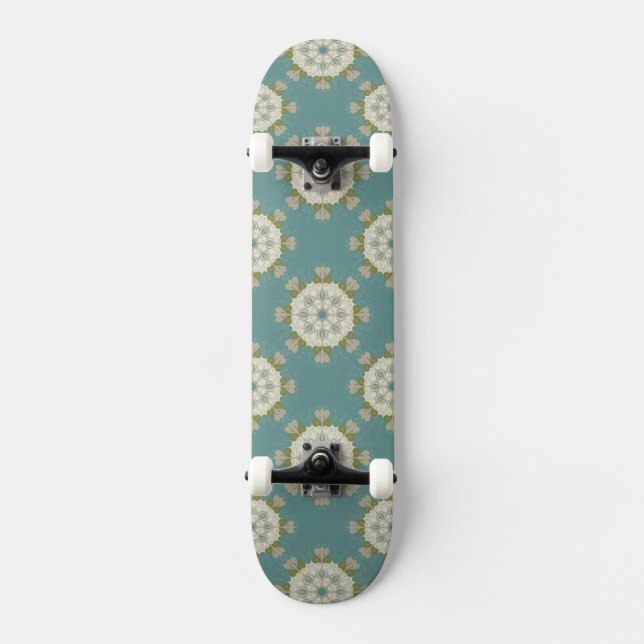 Skateboard Motif de damassé avec les éléments abstraits (Recto)