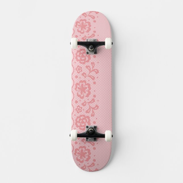 Skateboard Motif de dentelle, cru 3 de fleur (Recto)